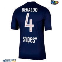 Moški Nogometni dresi Paris Saint-Germain Lucas Beraldo #4 Domači 2025-26 Kratek Rokav